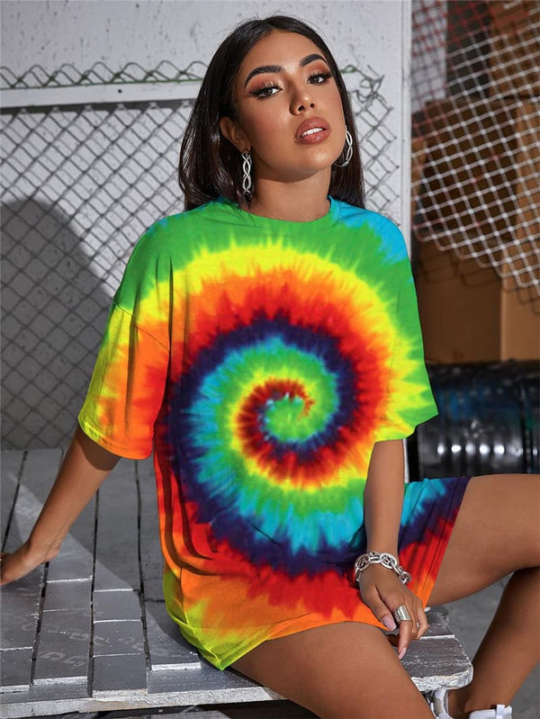 
Dizziness T Shirt Women Colorful T-shirts 3d Rainbow Shirt Print Art Punk Rock
                