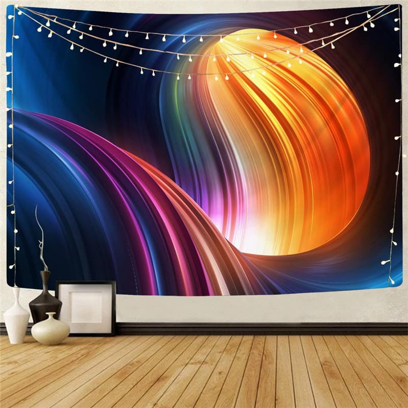 Geometric Tapiz Psychedelic Home Tapestrys Vortex Tenture Mandala Color Tapestries