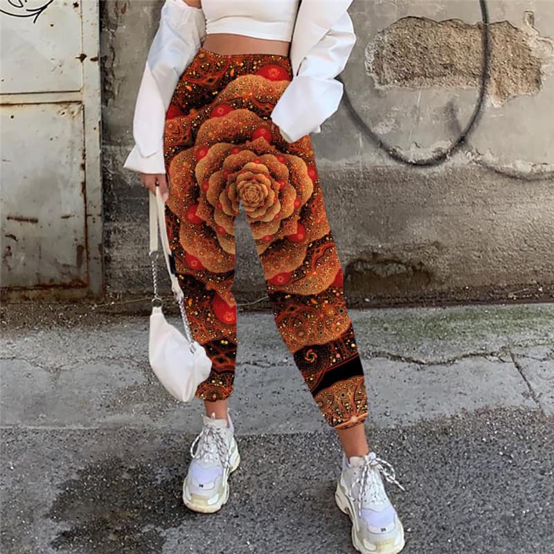 Flower Pants Women Art Trouser Harajuku 3d Printed Women Sweatpants Harajuku