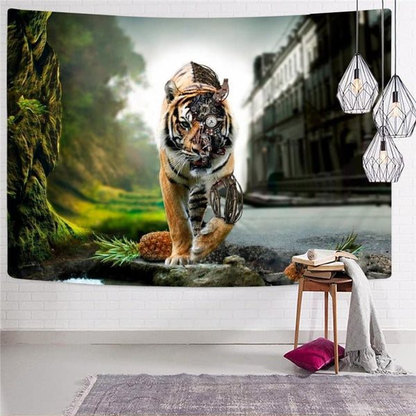 
Lion Tapiz Animal Wall Tapestry Anime Tapestries Tiger Tenture Mandala Harajuku Rug Wall
                