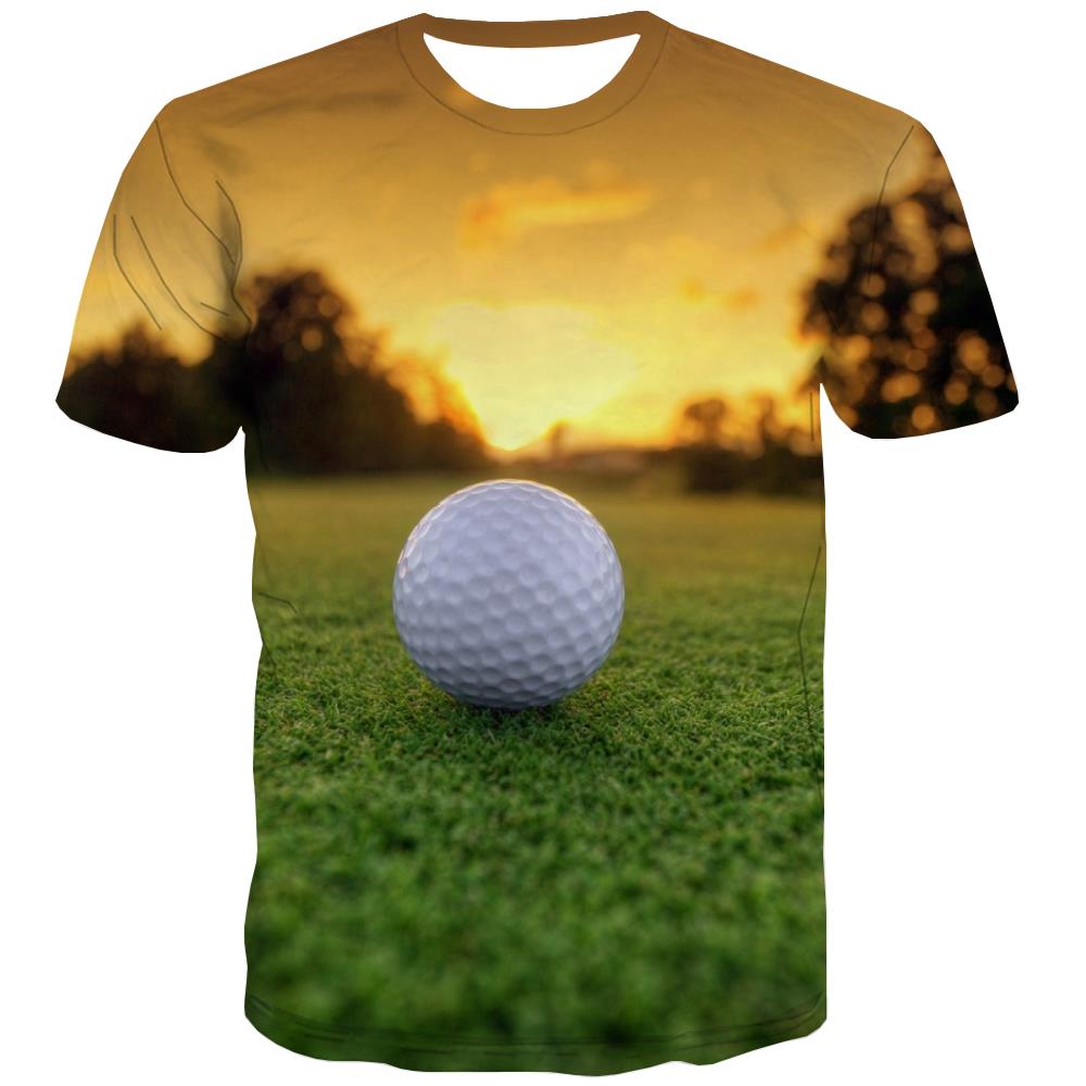 Lawn T-shirt Men Golf Tshirts Cool Forest Tshirt Printed Natural Shirt Print Game T shirts Funny