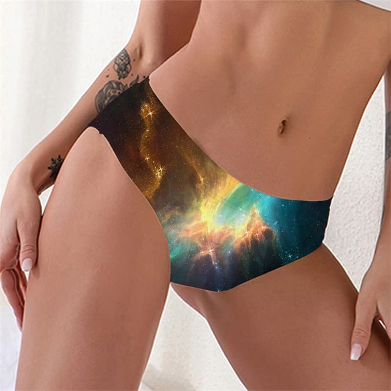 Galaxy Panties Women Space Lingerie Female Universe Tanga Colorful Pantys