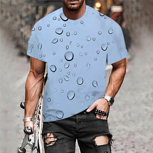 
Raindrop T-shirt Men Retro Shirt Print Novel T-shirts 3d Harajuku Tshirt Printed
                