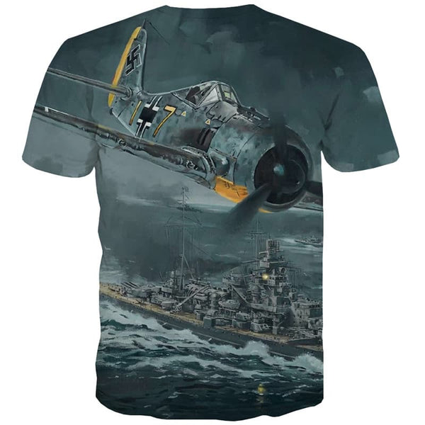 
War T shirts Men Ocean Tshirts Casual Helicopter Tshirts Novelty Military Tshirt Anime Metal T-shirts Graphic - KYKU
                