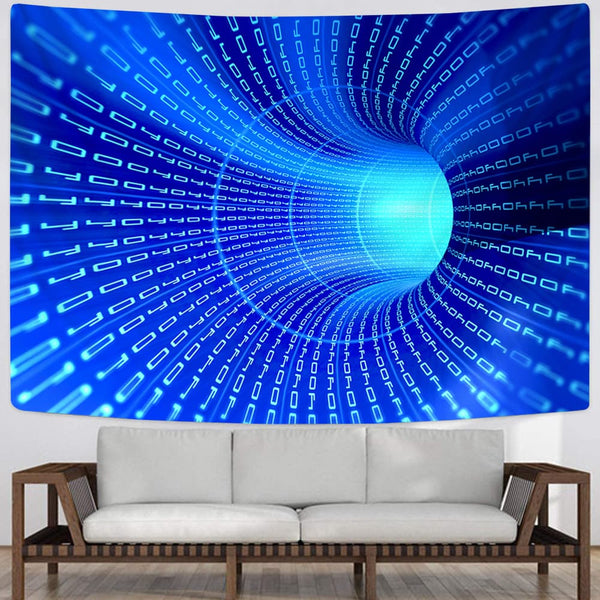 
Psychedelic Tapiz blue Tenture Mandala abstract Rug Wall magic Tapestries swirl Wall Tapestry
                