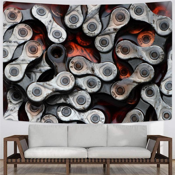 
Metal Tapestry Engine Home Tapestrys Gear Rug Wall Funny Tenture Mandala Rock Wall Tapestry
                