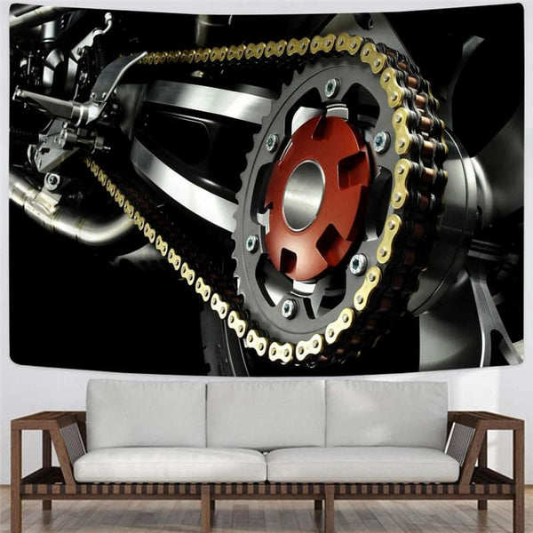 
Engine Tapestry Gear Tapestries Metal Rug Wall Decor Boho decor Witchcraft
                