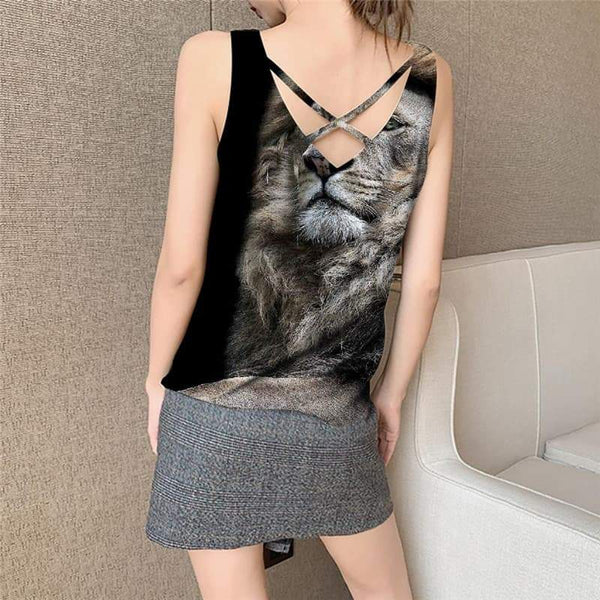 
Lion Tank Top Women Animal Anime Clothes Anime Funny Top Harajuku Tank Tops Casual Lively Sleeveless 3d - KYKU
                