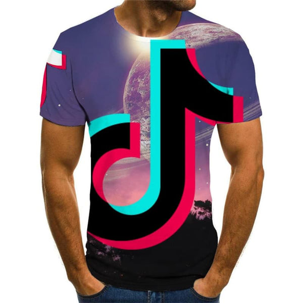 
Music T shirt Men Galaxy Funny T shirts Planet Tshirt Printed Sky T-shirts 3d Douyin Anime Clothes
                