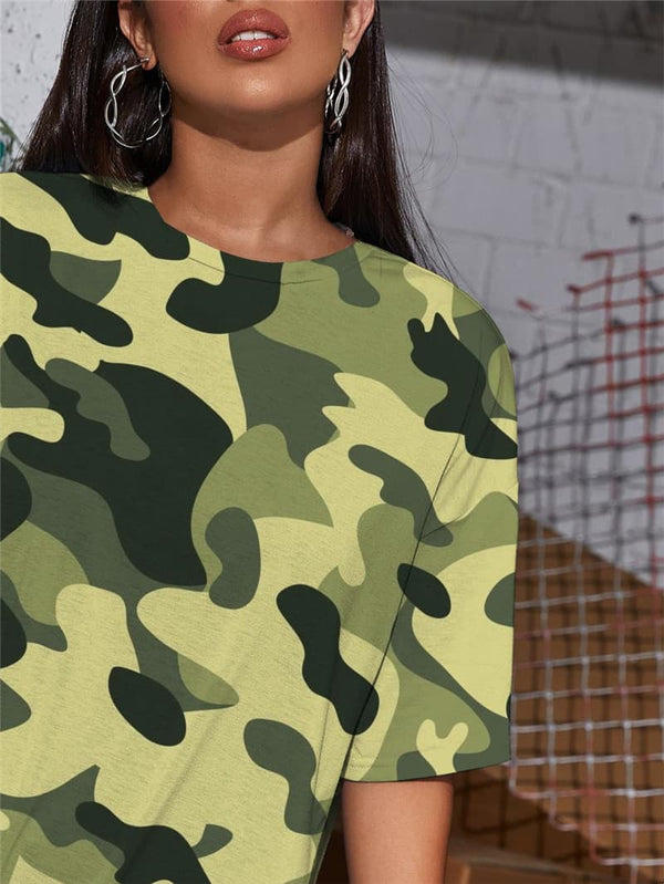 
Camouflage T Shirt Women Psychedelic Funny T shirts Abstract T-shirts 3d Harajuku Tshirt Printed
                