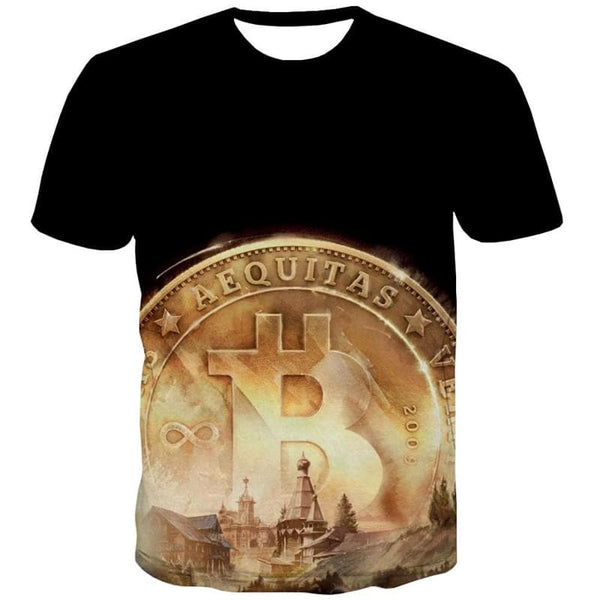 
Bitcoin T-shirt Men Sail Shirt Print Landscape Funny T shirts Retro Tshirt Printed
                