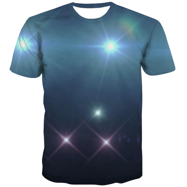 Basketball T-shirt Men Night View T-shirts Graphic Galaxy T-shirts 3d City Tshirts Casual