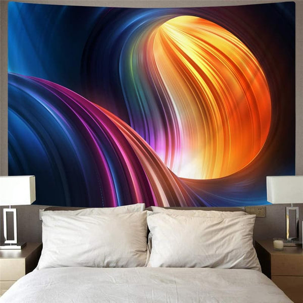
Geometric Tapiz Psychedelic Home Tapestrys Vortex Tenture Mandala Color Tapestries
                