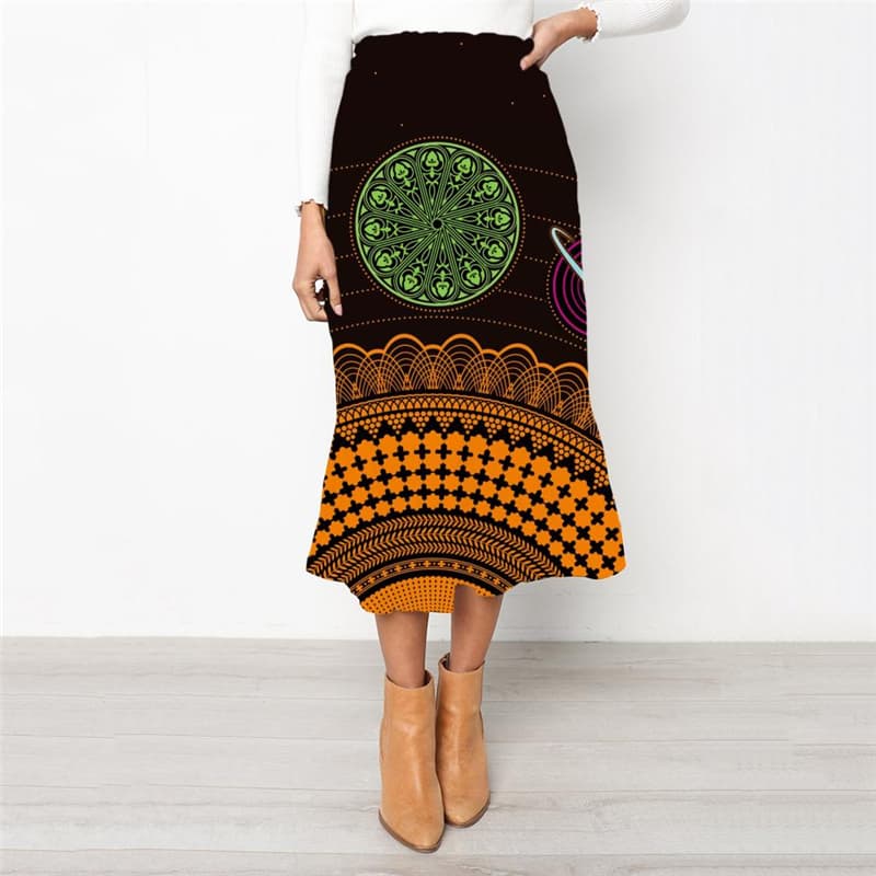 Galaxy Skirts Women Space High waist skirts Universe Rock Frauen Colorful Skirt Ladies Art School skirt