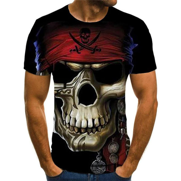 
Pirate T shirt Men Skull Anime Clothes Hip Hop Funny T shirts Mens Clothing
                