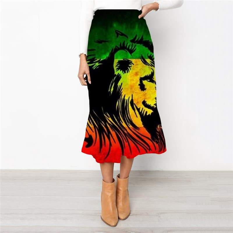 Lion Skirt Women Animal Skirt Ladies Anime Rock Frauen Colorful School skirt Street High waist skirts - KYKU