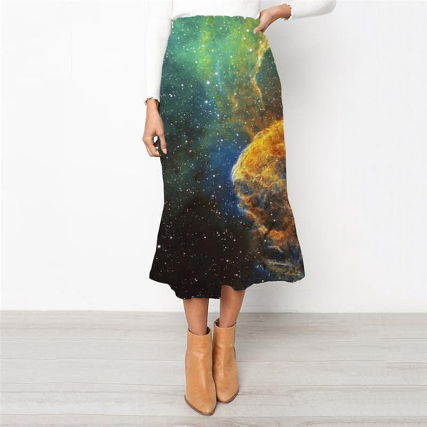 
Galaxy Skirt Women Space Rock Frauen Universe Skirt Ladies Colorful School skirt
                