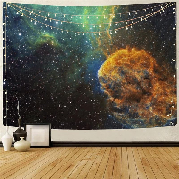 Galaxy Tapestry Space Rug Wall Universe Tapestries Colorful Tenture Mandala