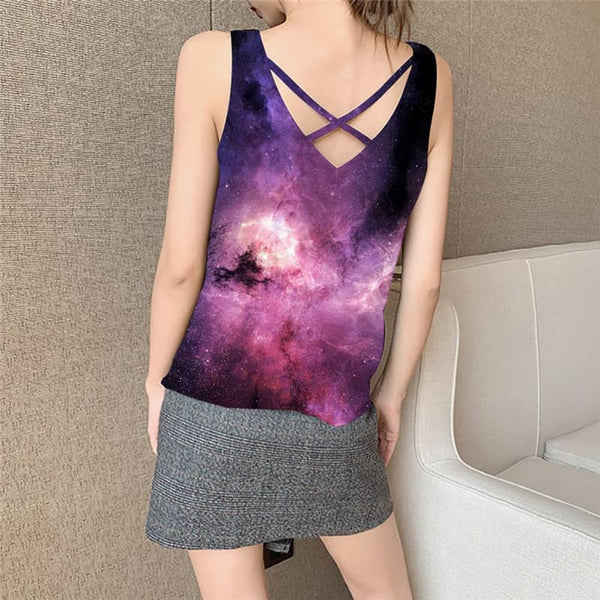 
Galaxy Tank-Top women Space Anime Clothes Nebula Tank Tops Casual Universe Sleeveless 3d
                