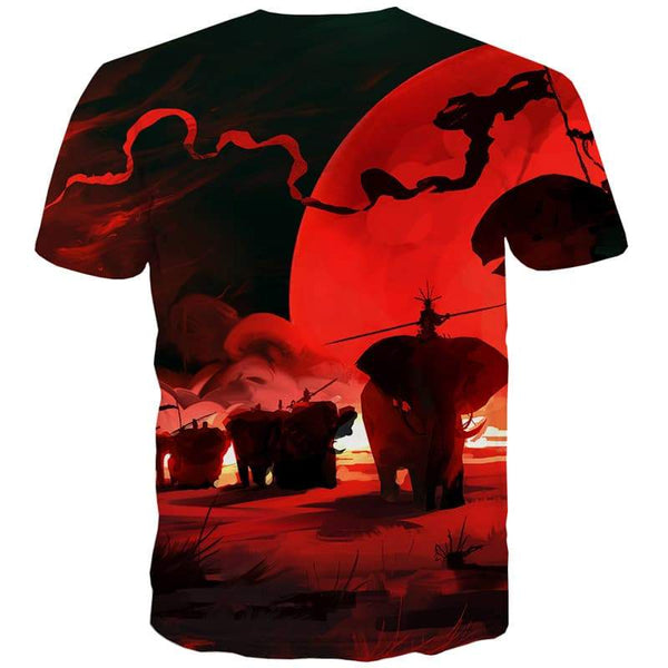 
Animal T-shirt Men Elephant Tshirt Anime Moon Tshirt Printed Red Tshirts Casual Halloween T-shirts 3d - KYKU
                
