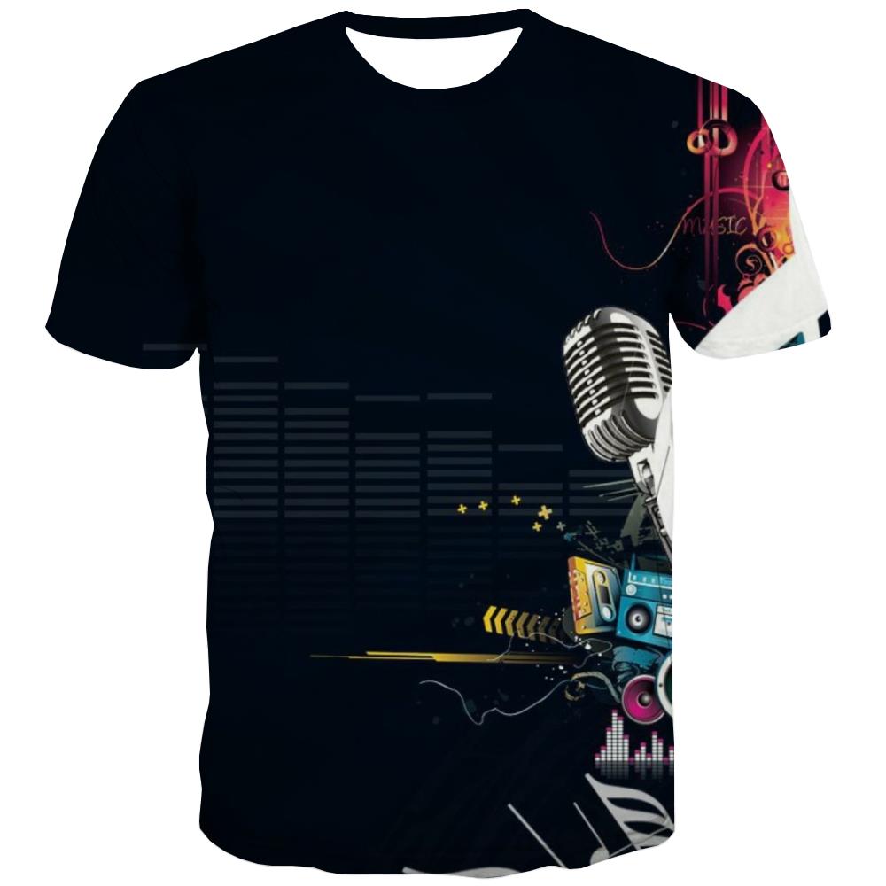 Music T shirts Men Instrument Tshirts Casual Retro Tshirts Cool Electronic T shirts Funny
