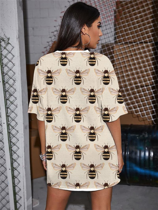 
Bee T-shirt Women Animal T-shirts 3d Harajuku Tshirt Printed Lovely Summer
                