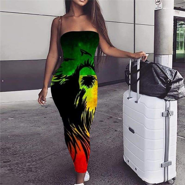 Lion Dress Women Animal 3d Print Anime Vestido Sexy Colorful Party Street Bodycon Dress - KYKU
