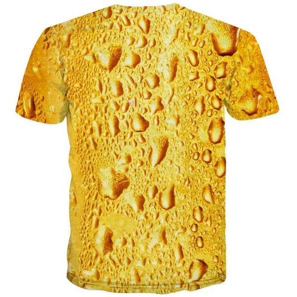
Beer T-shirt Men Novel Shirt Print Hip Hop Tshirt Printed Yellow Funny T shirts
                