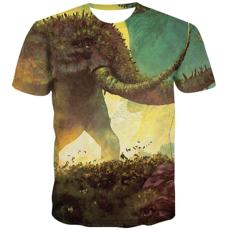 Elephant T shirts Men Animal T shirts Funny Forest Shirt Print Colorful T-shirts 3d Harajuku Tshirts Novelty - KYKU