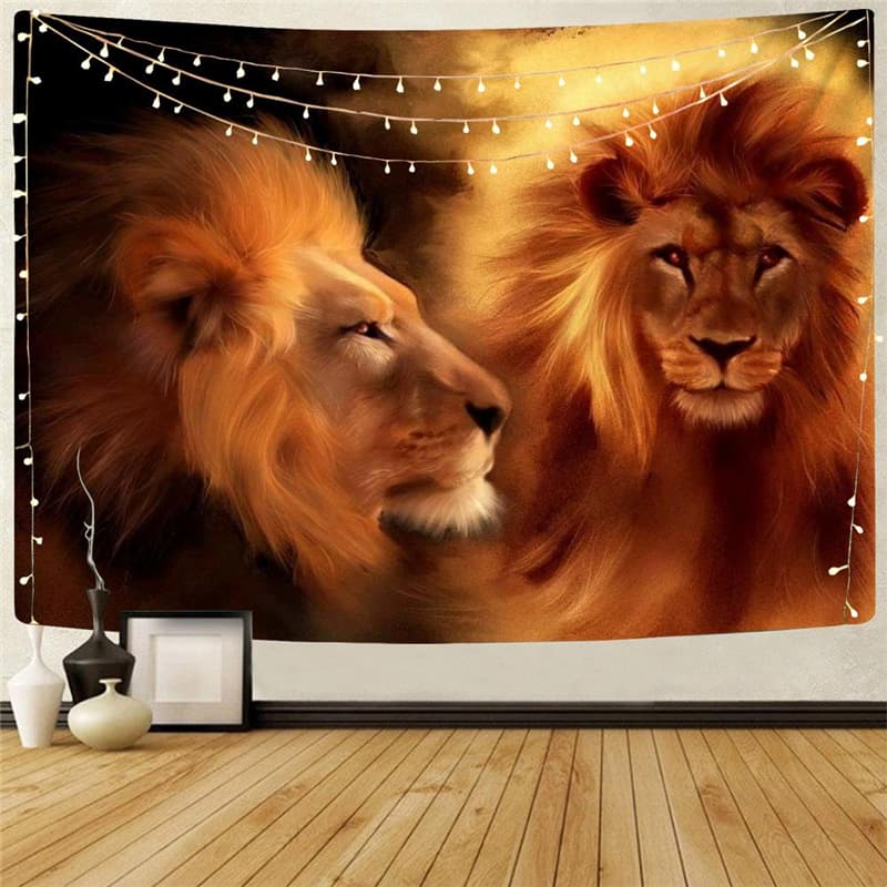 Lion Tapestry Animal Wall Tapestry Anime Tapestries Love Tenture Mandala Nebula Rug Wall