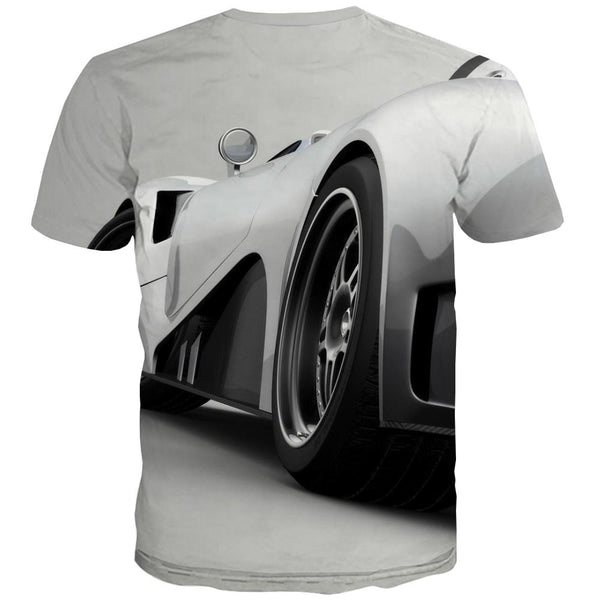 
Racing Car T shirts Men Metal Tshirts Cool City Tshirt Printed Gray Shirt Print Retro T-shirts Graphic
                