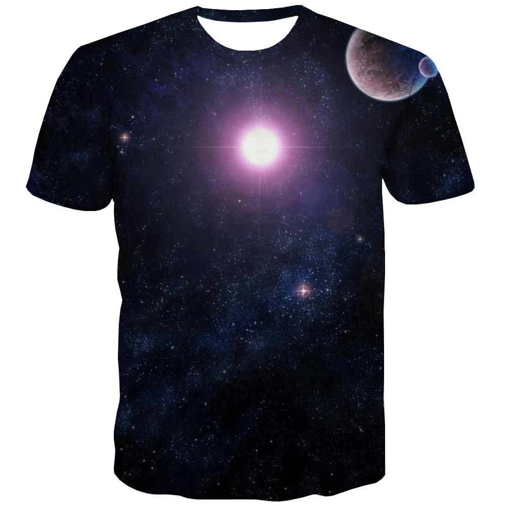 Galaxy T-shirt Men Planet Tshirt Anime Starry Sky T-shirts 3d Colorful T-shirts Graphic Harajuku Tshirts Casual