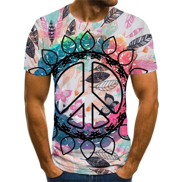 
Hippie T shirt Men Colorful Funny T shirts Party Tshirts Casual Hip Hop T-shirts 3d
                