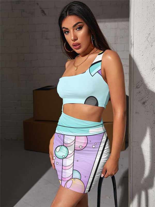 
Unicorn Dresses Women Bird 3d Print Forest Pleating Animal Hollow out Dresses
                