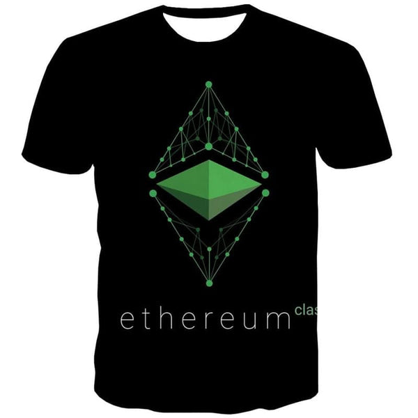 
Ethereum T-shirt Men Art Tshirts Casual Retro T-shirts 3d Black Shirt Print
                