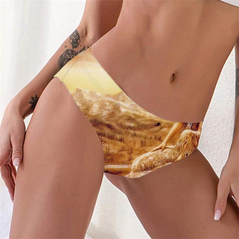 Indios Panties Women Forest Pantys Landscape Lingerie Female Mountain Sexy - KYKU