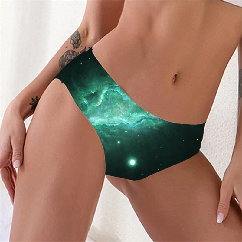 Galaxy Panties Women Space Underwear Universe Lingerie Female Black Pantys