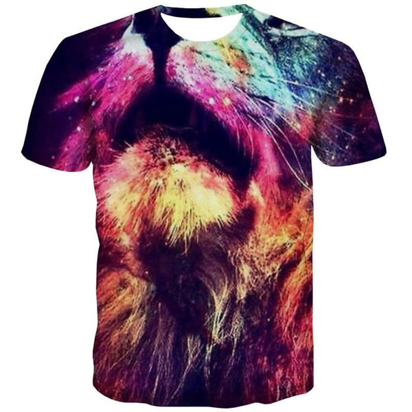 
Lion T shirt Men Animal Tshirts Casual Colorful Shirt Print Graffiti T-shirts 3d
                