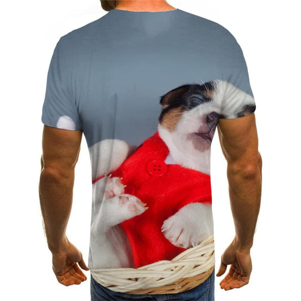 
Christmas T-shirt Men Animal Tshirts Novelty Dog Tshirts Cool Harajuku T-shirts Graphic
                