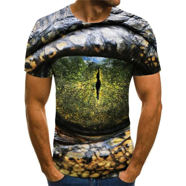 
Crocodile T-shirt Men Animal Tshirts Casual Eye Anime Clothes Harajuku Tshirt Printed
                