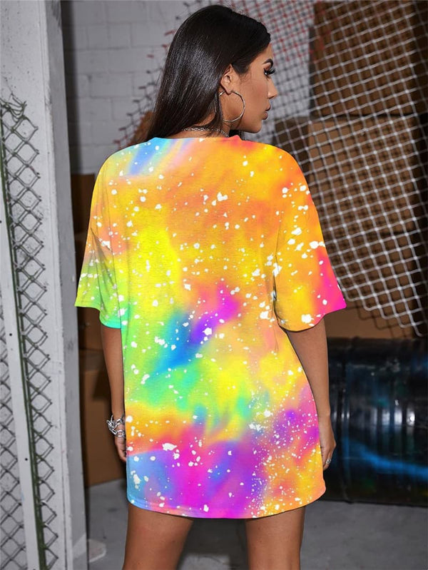 
Tie Dye T-shirt Women Colorful Summer Gradient Punk Rock Harajuku Funny T shirts
                