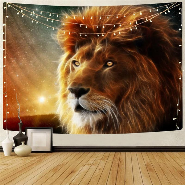 Lion Tapestry Animal Wall Tapestry Anime Tenture Mandala Galaxy Tapestries Harajuku Rug Wall