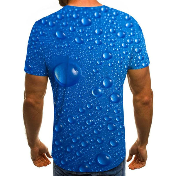 
Raindrop T shirt Men Blue T-shirts 3d Novel Tshirts Casual Retro Anime Clothes
                