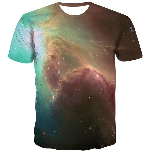 Galaxy T shirts Men Planet Tshirt Anime Starry Sky T shirts Funny Colorful Shirt Print Harajuku Tshirt Printed