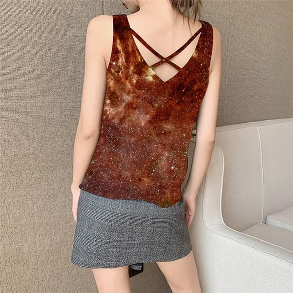 
Galaxy Tank Top Women Space Tank Tops Casual Universe Funny Top Womens Clothing
                