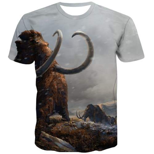 Animal T-shirt Men Elephant T-shirts 3d Cloud Tshirts Cool Harajuku Tshirts Novelty - KYKU