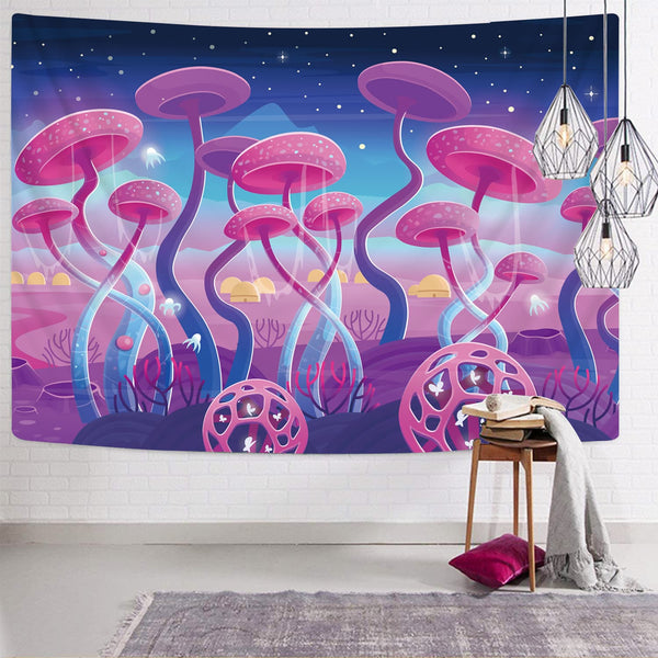 
mushroom Tapiz Fantasy space Rug Wall Psychedelic Home Tapestrys Jellyfish Tapestries
                