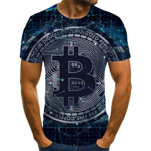 
Bitcoin T shirt Men Galaxy T-shirts 3d Abstract Shirt Print Retro Tshirts Casual
                