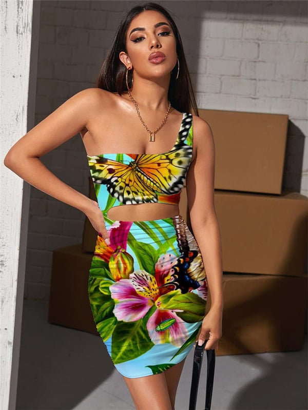 Bee Dress Women Honey Pleating Animal 3d Print Harajuku Hollow out Dresses