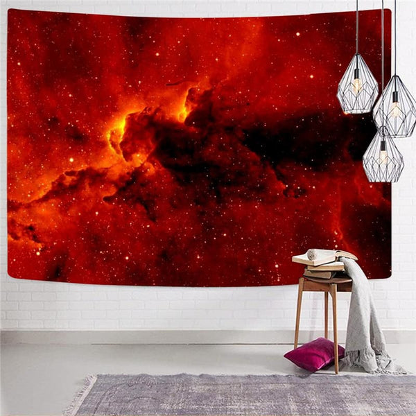 
Galaxy Tapestry Space Tenture Mandala Universe Home Tapestrys Red Wall Tapestry Flame Rug Wall
                